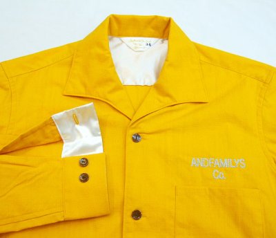 画像3: ANDFAMILY/Light Canvas L/S SH（イタリアンカラーネップシャツ）/イエロー (3)