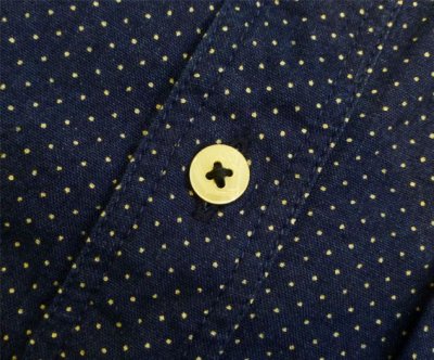画像5: ANDFAMILY/Dotmap S/S shirts（ドット柄ボタンダウンシャツ）/インディゴ (5)