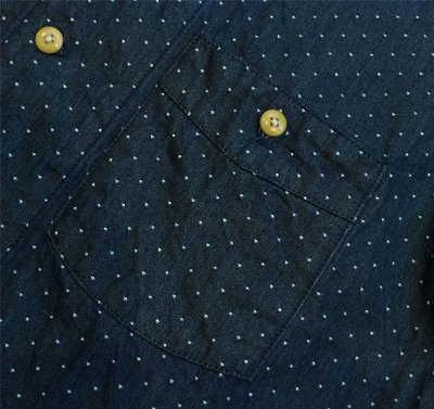 画像3: ANDFAMILY<アンドファミリー>/IN DOT L/S Shirts(イタリアンカラードットシャツ)/インディゴ (3)