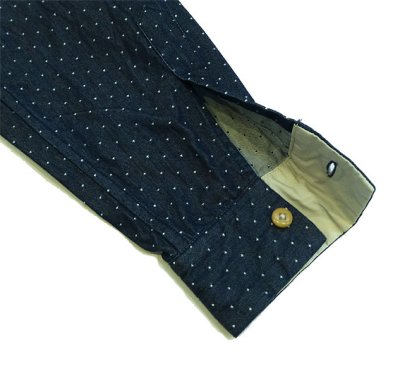 画像5: ANDFAMILY<アンドファミリー>/IN DOT L/S Shirts(イタリアンカラードットシャツ)/インディゴ (5)