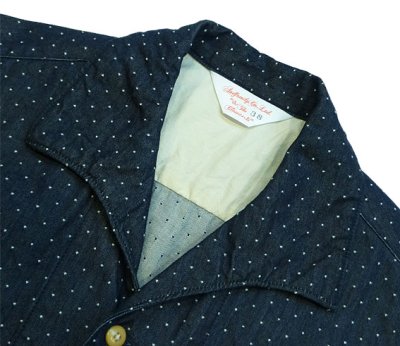 画像2: ANDFAMILY<アンドファミリー>/IN DOT L/S Shirts(イタリアンカラードットシャツ)/インディゴ (2)