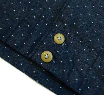 画像4: ANDFAMILY<アンドファミリー>/IN DOT L/S Shirts(イタリアンカラードットシャツ)/インディゴ (4)