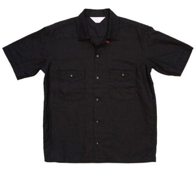 画像1: ANDFAMILY＜アンドファミリー＞/Linen O.N S/S Shirts（オープンカラーリネンシャツ）/ブラック (1)
