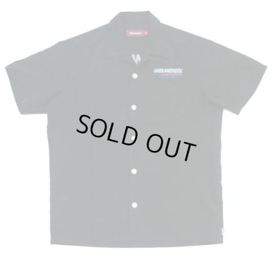 画像2: HIDE AND SEEK <ハイドアンドシーク> / HS BOLT S/S SHIRT(ボーリングシャツ) / ブラック (2)