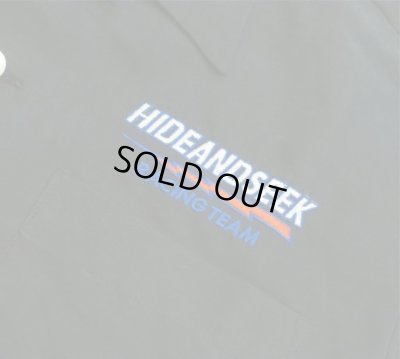 画像4: HIDE AND SEEK <ハイドアンドシーク> / HS BOLT S/S SHIRT(ボーリングシャツ) / ブラック (4)