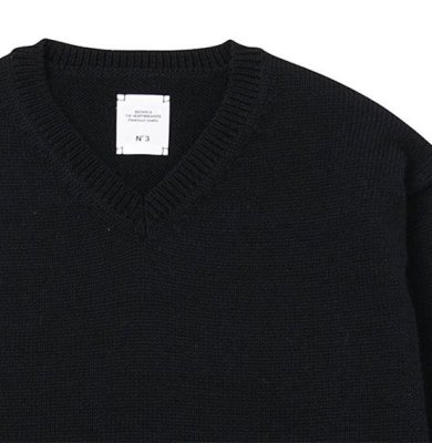 画像3: ☆60%OFF☆ BEDWIN & THE HEARTBREAKERS <ベドウィン> / V-NECK JACQUARD SWEATER‘MACLISE’(Vネックセーター) / ブラック、ブルー2色展開 (3)