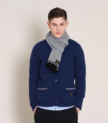 画像2: ☆60%OFF☆ BEDWIN & THE HEARTBREAKERS <ベドウィン> / DRALON KNIT CARDIGAN ‘GODARD’(カーディガン) / ネイビー (2)