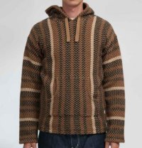 画像1: ☆50%OFF☆ SON OF THE CHEESE ＜サノバチーズ＞ / ORALE KNIT（ニットメキシカンパーカー） / ベージュ x ブラウン