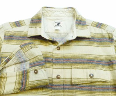 画像4: ANDFAMILY<アンドファミリー>/Goofy Gus L/S Shitrs(ボーダーネルシャツ)/カーキ (4)