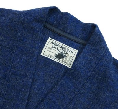 画像2: ANDFAMILY<アンドファミリー>/V-Neck Wool B-Cardigan(カーディガン)/ブルー (2)