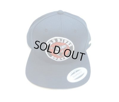 画像2: SOWLD <ソウルド> / SOWLD x OLD RIVER STATE BB CAP<LOGO>(スナップバックキャップ) / ネイビーxレッド (2)
