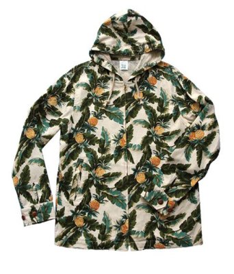 画像1: ANDFAMILY＜アンドファミリー＞/Hawaiian Hooded Z-jacket（総柄ジップアップジャケット）/パイン (1)