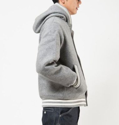画像2: ☆50%OFF☆ SON OF THE CHEESE ＜サノバチーズ＞ / HOODED ST JKT（メルトンフードジャケット） / グレー (2)