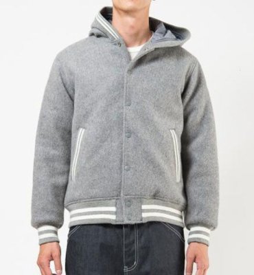 画像1: ☆50%OFF☆ SON OF THE CHEESE ＜サノバチーズ＞ / HOODED ST JKT（メルトンフードジャケット） / グレー (1)