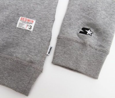 画像4: ☆60%OFF☆ BEDWIN & THE HEARTBREAKERS <ベドウィン> / STARTER x BEDWIN C-NECK SWEAT‘LOU’(STARTERダブルネームスウェット) / ブラック、グレー2色展開 (4)