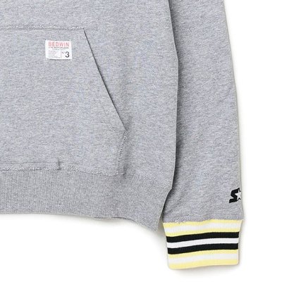 画像4: ☆60%OFF☆ BEDWIN & THE HEARTBREAKERS ＜ベドウィン＞ / STARTER x BEDWIN HOODED SWEAT‘DAVID’（STARTERダブルネームフードスウェット） / ブラック、グレー2色展開 (4)