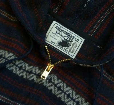 画像2: ANDFAMILY<アンドファミリー>/Hooded Wool Cardigan(フードカーディガン)/ネイビー (2)