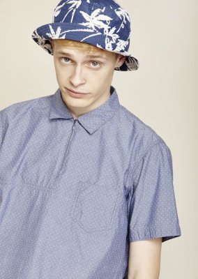 画像2: ☆60%OFF☆ BEDWIN & THE HEARTBREAKERS <ベドウィン> / S/S PULLOVER SHIRT‘GREENE’(プルオーバーシャツ) / ブルー (2)