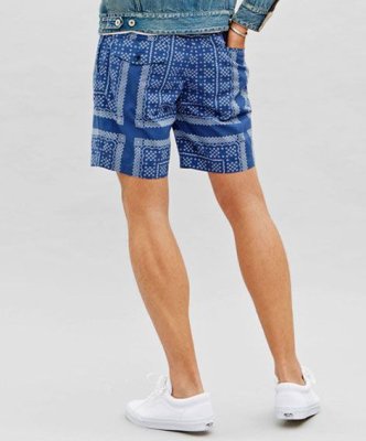 画像3: ☆70%OFF☆ DELUXE <デラックス> / APACHE SHORTS(バンダナ柄ショーツ) / ネイビー (3)