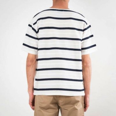 画像4: SON OF THE CHEESE＜サノバチーズ＞/border boat neck tee（ボートネックTシャツ）/ホワイト (4)