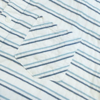 画像3: ANDFAMILY＜アンドファミリー＞/Tuck Stitch Summer S/S Shirts（ボーダーシャツ）/ブルーライン (3)