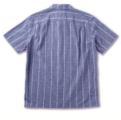 画像2: ☆60%OFF☆ RATS <ラッツ> / PIN CHECK S/S SHIRT(オープンカラーシャツ) / ブルーグレーチェック (2)