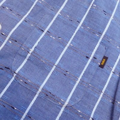 画像4: ☆60%OFF☆ RATS <ラッツ> / PIN CHECK S/S SHIRT(オープンカラーシャツ) / ブルーグレーチェック (4)