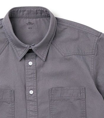 画像3: ☆60%OFF☆ BEDWIN & THE HEARTBREAKERS <ベドウィン> / S/S WESTERN SHIRT FD‘PORK’(ウエスタンシャツ) / グレー、ホワイト 2色展開 (3)