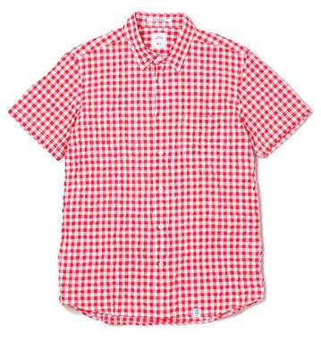 画像2: ☆60%OFF☆ BEDWIN & THE HEARTBREAKERS <ベドウィン> / S/S SHIRRING GINGHAM SHIRT‘MAREK’(シャーリングギンガムチェックシャツ) / レッド、ブルー 2色展開 (2)