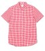 画像2: ☆60%OFF☆ BEDWIN & THE HEARTBREAKERS ＜ベドウィン＞ / S/S SHIRRING GINGHAM SHIRT‘MAREK’（シャーリングギンガムチェックシャツ） / レッド、ブルー 2色展開 (2)