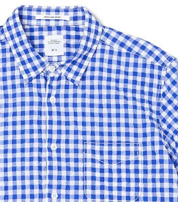 画像3: ☆60%OFF☆ BEDWIN & THE HEARTBREAKERS <ベドウィン> / S/S SHIRRING GINGHAM SHIRT‘MAREK’(シャーリングギンガムチェックシャツ) / レッド、ブルー 2色展開 (3)