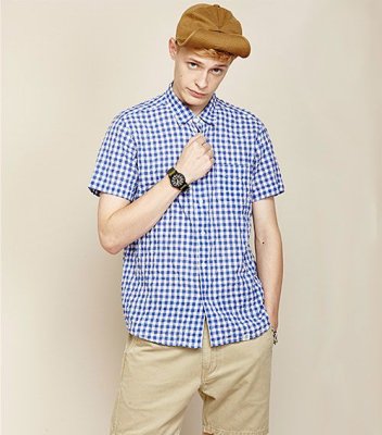 画像7: ☆60%OFF☆ BEDWIN & THE HEARTBREAKERS <ベドウィン> / S/S SHIRRING GINGHAM SHIRT‘MAREK’(シャーリングギンガムチェックシャツ) / レッド、ブルー 2色展開 (7)