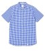 画像1: ☆60%OFF☆ BEDWIN & THE HEARTBREAKERS ＜ベドウィン＞ / S/S SHIRRING GINGHAM SHIRT‘MAREK’（シャーリングギンガムチェックシャツ） / レッド、ブルー 2色展開 (1)