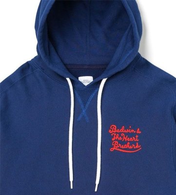 画像3: ☆60%OFF☆ BEDWIN & THE HEARTBREAKERS ＜ベドウィン＞ / L/S F-SLEEVE HOODED SWEAT‘DAVID’（スウェットパーカー） / ブラック、ネイビー2色展開 (3)