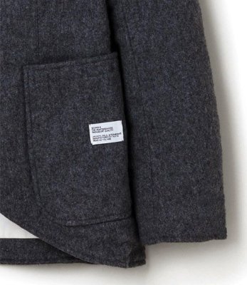 画像4: ☆60%OFF☆ BEDWIN & THE HEARTBREAKERS <ベドウィン> / 4B MORNING TAYLOR JKT MILLING‘MICHAEL’(ウールジャケット) / チャコール (4)