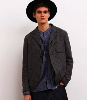 画像7: ☆60%OFF☆ BEDWIN & THE HEARTBREAKERS <ベドウィン> / 4B MORNING TAYLOR JKT MILLING‘MICHAEL’(ウールジャケット) / チャコール (7)