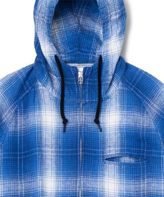 画像2: ☆70%OFF☆ BEDWIN & THE HEARTBREAKERS ＜ベドウィン＞ / L/S HOODED BLOUSON FD‘JOSE’（ジップアップブルゾンパーカー） / ブルー (2)