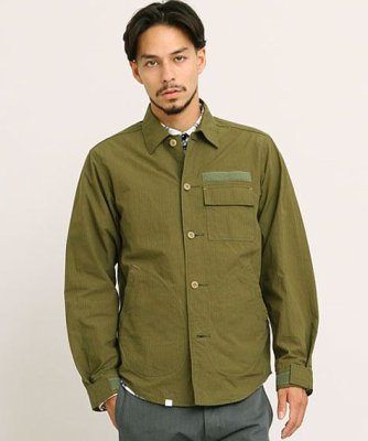 画像2: ☆70%OFF☆ DELUXE <デラックス> / CHAD(ミリタリーシャツジャケット) / オリーブ (2)