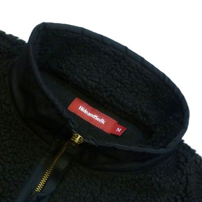 画像2: ☆50%OFF☆HIDE AND SEEK＜ハイドアンドシーク＞/BOA FLEECE ZIP JKT（ボアフリースジャケット）/ブラック (2)