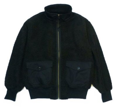 画像1: ☆40%OFF☆HIDE AND SEEK＜ハイドアンドシーク＞/BOA FLEECE ZIP JKT（ボアフリースジャケット）/ブラック (1)