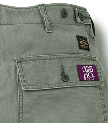 画像3: ☆70%OFF☆ DELUXE ＜デラックス＞ / DELUXE x GUNG HO SHORTS（GUNG HOダブルネームショートパンツ） / オリーブ (3)
