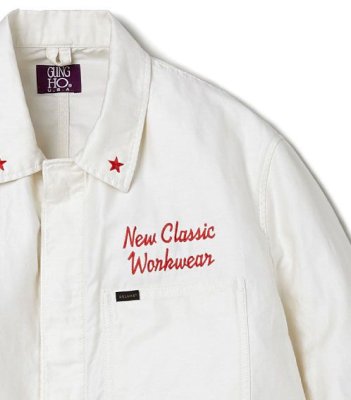 画像2: ☆70%OFF☆ DELUXE ＜デラックス＞ / DELUXE x GUNG HO COVERALL（GUNG HOダブルネームカバーオール） / ホワイト (2)