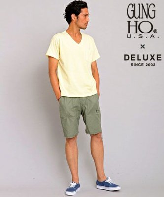 画像5: ☆70%OFF☆ DELUXE ＜デラックス＞ / DELUXE x GUNG HO SHORTS（GUNG HOダブルネームショートパンツ） / オリーブ (5)