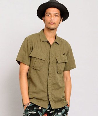 画像2: ☆70%OFF☆ DELUXE <デラックス> / CHAD(ガーゼファティグシャツ) / オリーブ (2)