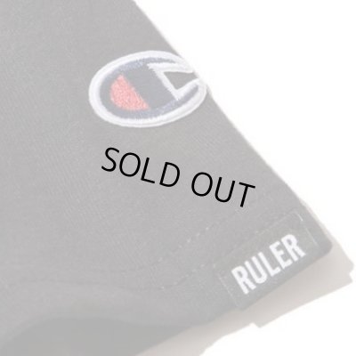 画像4: RULER<ルーラー>/BIG DD CHAMPION TEE(ChampionダブルネームTシャツ)/ブラック、ネイビー、グリーン3色展開 (4)