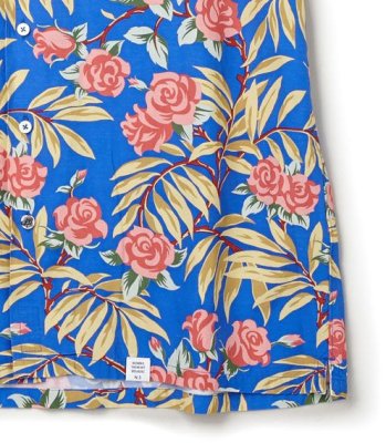 画像4: ☆60%OFF☆ BEDWIN & THE HEARTBREAKERS <ベドウィン> / S/S OG ALOHA OPEN COLLAR SHIRT FD ‘ROGERS’(アロハシャツ) / ブルー、ブラック 2色展開 (4)