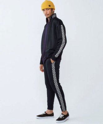 画像7: ☆70%OFF☆ DELUXE ＜デラックス＞ / DELUXE x VANS TRUCK BLOUSON（VANSダブルネームジャージブルゾン） / ブラック (7)