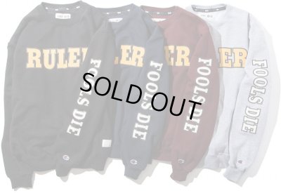 画像2: RULER<ルーラー>/CHAMPION SWEATSHIRTS(Championダブルネームクルーネックスウェット)/ブラック、ネイビー、グレー、バーガンディー4色展開 (2)