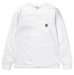 画像1: CARHARTT WIP＜カーハート ダブルアイピー＞/ L/S POCKET T-SHIRT（ポケットロンT）/ホワイト (1)