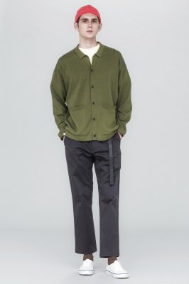 画像3: ☆70%OFF☆ DELUXE ＜デラックス＞ / COLIN（シャツカーディガン） / オリーブ (3)